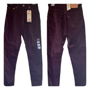 Levi's Wedge Skinny Hi Rise Women's Size 8 W29 Burgundy Corduroy Jeans ~ NWT